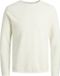 JACK & JONES slim fit trui katoen - O-hals - off-white ecru