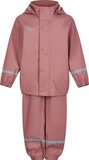 Color Kids - Regenpak set met bretels voor kinderen - Roze - maat 104cm