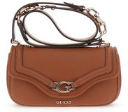 GUESS Dea Crossbody Flap Bag Cognac bruine