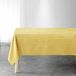 douceur d'intérieur Tafelkleed rechthoekig 150 x 240 cm geel/goud polyester bedrukt metallic lineor