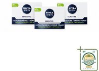 NIVEA MEN Crème de jour sensitive visage - 50 ml - 3 pièces