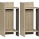 Commode Gris Moderne Avec Étagère Ouverte, Ensemble 2 Pièces En Aggloméré Pour Chambre Et Salon, 27x25x60cm