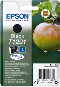 Epson Apple Singlepack Black T1291 DURABrite Ultra Ink single pack / zwart