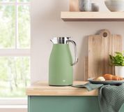 Merkloos Groene RVS Thermoskan 1.0L