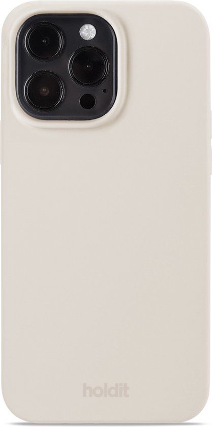 Holdit Silicone Case geschikt voor Apple iPhone 15 Pro Max - Light Beige