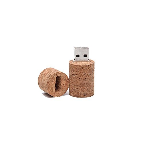 Meiyuexiang Cork Shaped USB Flash Drive Memory Stick USB Flash Drive 3.0/32GB Bamboo wood