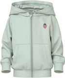 NAME IT Meisjes NMFVALONNY LS NREG SWE CARD WH UNB Sweater Lange Mouw Katoen/Polyester Pale Aqua 122/128