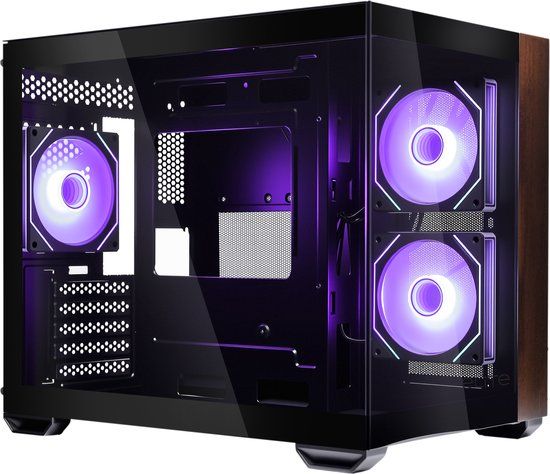 Cooler Master Elite 481 Wood - Zwart