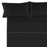 Es-Tela Bedlakenset, effen, met biasband, voor 160 cm brede bedden, katoen, polyester, 4-delig