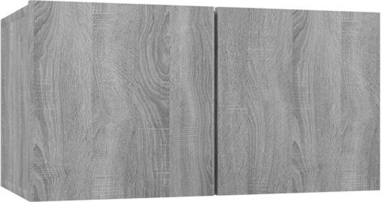 vidaXL Tv-hangmeubel 60x30x30 cm bewerkt hout grijs sonoma eikenkleur
