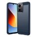 Xiaomi Étui Xiaomi Redmi A7 Pro en TPU Brossé - Fibre de Carbone - Bleu