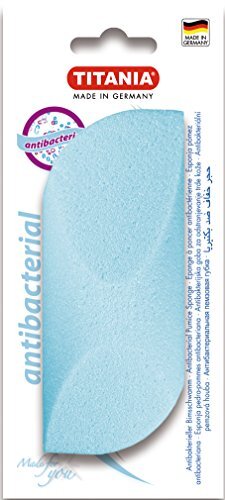 Titania Puimspons, handig gevormd, antibacterieel, op skinkaart, blauw, per stuk verpakt (1 x 21 g)