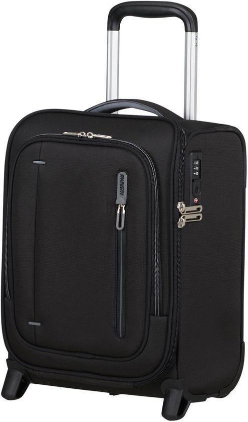 American Tourister Cloudrider Upright Underseater TSA Jet Black zwart 40cm