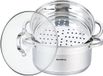 Klausberg 7144 Stoompan - 3 delen - 24 cm - 5 liter - RVS - Zilverkleurig