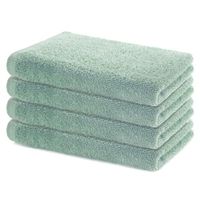 Lavea® Set van 4 Douchelaken 60x120 cm – Zachte en Absorberende Badhanddoeken – 100% Katoen – Oeko-TEX 100 – met Badstofstructuur – voor Badkamer, Fitness en Spa – Eucalyptusgroen
