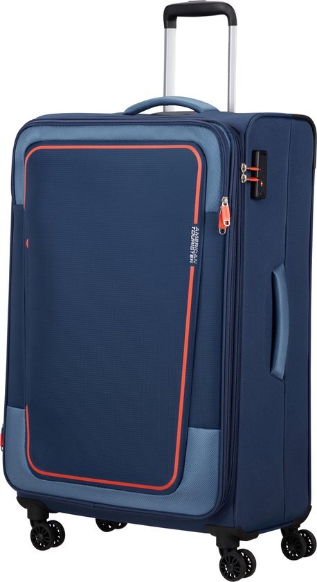 American Tourister trolley Pulsonic 81 cm. Expandable donkerblauw