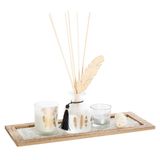 Atmosphera Geursensatie op een leuk plateautje - Parfum diffuser en Geurkaars pakket