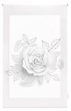 Rollo Flores, imprimé numériquement, rose, 110x180 cm