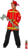 Wilbers Brandweer jas - Kostuum - Maat 128 - Rood