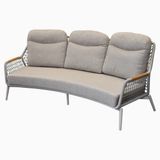 AVH-Collectie Monza lounge 3-zitsbank aluminium latte rope
