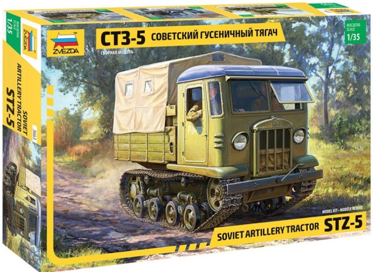 Zvezda 3663 1:35 Sov. STZ-5 Artellerie Sleepmachine - modelbouwset