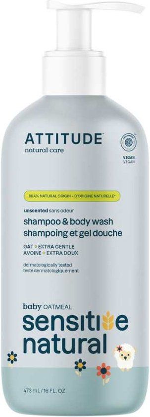 ATTITUDE Sensitive Skin Care Baby Hair & Body Wash