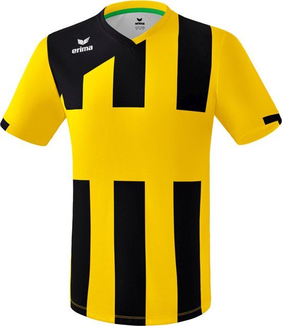 Erima Siena 3.0 Shirt - Korte Mouw - Geel/Zwart - Maat S