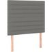 Tête de lit gris foncé 100x5x118/128 cm tissu