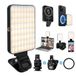 AiQInu Selfie-lamp voor telefoon, foto- en videolamp met 128 leds, CRI>95%, 10 helderheidsniveaus, 3 kleurmodi, USB-C-opladen, draagbaar, magnetisch, voor smartphone/tablet/tripod