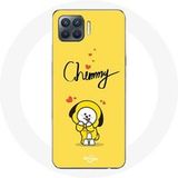 Maniacase Etui voor Oppo A93 BTS Bangtan Boys BT21 Chimmy Jimin Gele Achtergrond