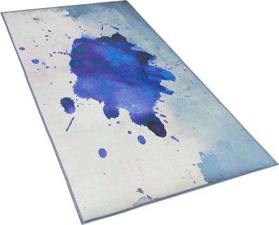 ODALAR - Laagpolig vloerkleed - Blauw - 80 x 150 cm - Polyester