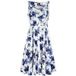 H&R London Blue Rosaceae Rockabilly Midi-jurk