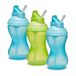 Munchkin Mighty Grip bekers met rietje | Trainer peuter en babyfles met rietje | BPA-vrij | mors niet | lekvrij | baby spenen beker vanaf 12 maanden | peuterfles 10oz / 296 ml | 3 stuks | blauw