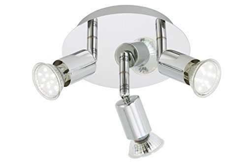 Briloner Leuchten Plafondlamp, badkamerlamp, LED-lamp, plafondlamp, badkamerlamp, LED-spots, woonkamerlamp, plafondspot, zwenk- en draaibaar