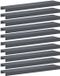 vidaXL Bordure de jardin - 10 pièces - 100 x 20 x 5 cm - Acier - Anthracite