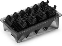 ZZMEN JRL Opzetkammenset 10 Stuks Zwart Bio plastic