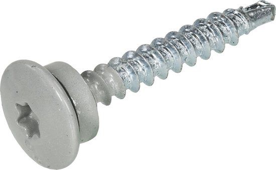 Dak&Gevel dakpanprofielschroeven 4.8 x 20 mm - RAL 9006 - verzinkt - TX25