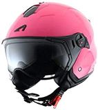 Astone Helmets MINIJET S SPORT monocolor - compacte casque de moto look sport - Casque de scooter mixte - Casque van polycarbonaat - glanzend roze S