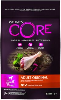 Wellness Core Grain Free Dog Small Breed Adult Original - Hondenvoer - Kalkoen Kip 5 kg