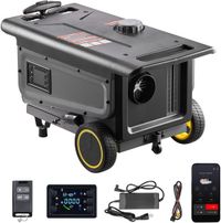 VEVOR Dieselverwarming 5-8kw DC 12 V/24 V, Draagbare Alles-In-ééN Dieselluchtverwarmer met Bluetooth-Appbediening, Afstandsbediening en LCD-Scherm, Trolleyontwerp, 5 L Brandstoftank voor Vrachtwagens