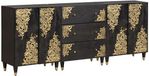 vidaXL Ensemble de meubles de salle de bain avec tiroir, 3 pièces, noir, armoire chic en bois, meuble de salle de bain minimaliste, solutions murales pour un rangement élégant