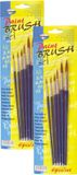 Centrum Penselen - Set van 12 stuks - Synthetisch - Plat & Rond - Acryl Verf