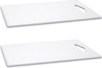 PLASTICFORTE Keuken Snijplank - 2x - wit - 36 x 24 cm - kunststof