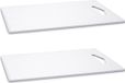 PLASTICFORTE Keuken Snijplank - 2x - wit - 36 x 24 cm - kunststof