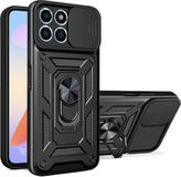 Techsuit Hoesje geschikt voor HONOR X6a - Camshield Back Cover - Zwart