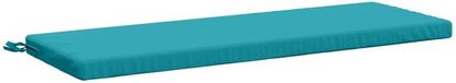 vidaXL Coussin de banc SOEST 100% Polyester Turquoise 120 x 40 x 5 cm