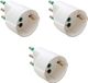 FANTON 82130-B3 - Set met 3 adapters van grote stekker 16 A - Blanc - Schuko-stopcontact 16 A