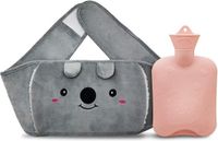 Warmwaterfles, MONTKARA Warmwaterfles Roze Rubber/Pluche
