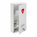 Relaxdays medicijnkastje met slot - 3 vakken - staal - 60 x 30 x 12 cm - wit