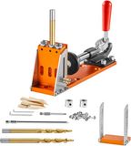 VEVOR Pocket Hole Jig Kit - Drie pocketgaten - met Sleutel en Vierkante Aandrijfbits - voor Houtbewerking en Aluminium